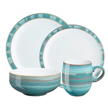 Picture of Denby Azure Coast 4-Piece Place Setting, Blue