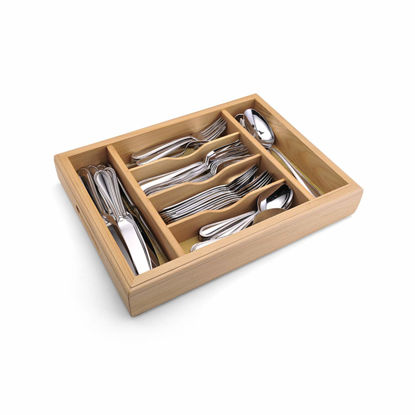 Picture of Mikasa Sinclair 65-Piece Stainless Steel Flatware Set with Caddy, Service for 12