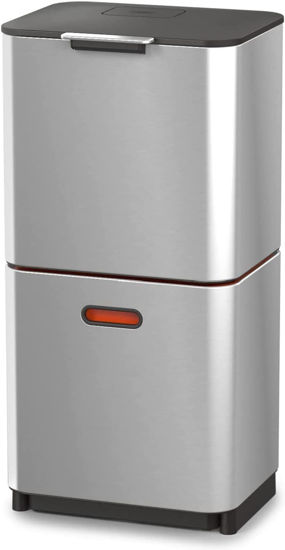 Picture of Joseph Joseph 30060 Intelligent Waste Totem Max Kitchen Trash Can and Recycle Unit with Compost Bin, 60 Liter/16 Gallon, Stainless Steel