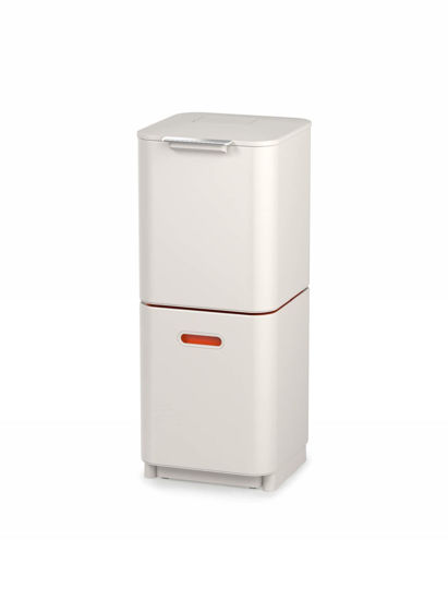 Picture of Joseph Joseph Intelligent Totem Compact Waste Separation & Recycling Unit, 40 Liter/10.6 Gallon, Stone