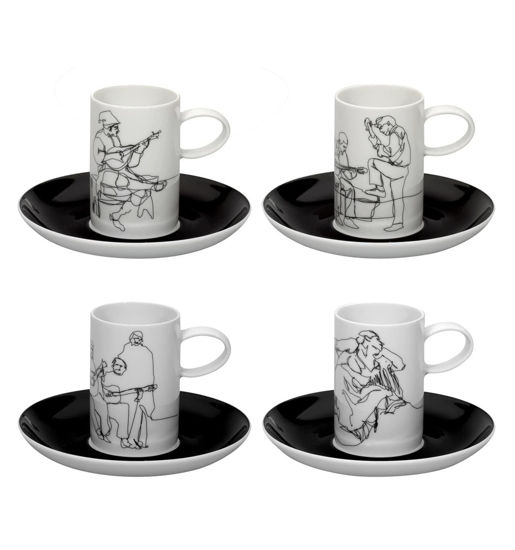 Picture of Vista Alegre Fado - Set 4 Coffee Cups & Saucers