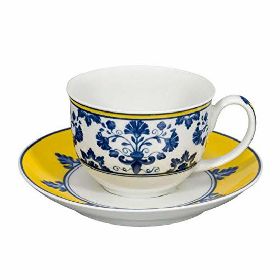 Picture of Vista Alegre Castelo Branco Coffee Cup and Saucer (Set of 4) Porcelain Tea Cup Set