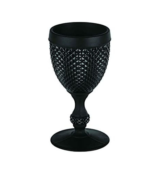 Picture of Vista Alegre Bicos All Purpose Frosted Black Goblet, Set of 4,