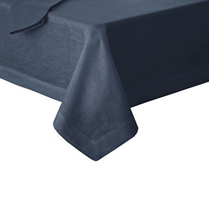 Picture of Villeroy and Boch La Classica Luxury Linen Fabric Tablecloth, 70" x 126", Indigo