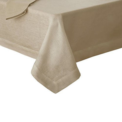 Picture of Villeroy & Boch La Classica Linen Tablecloth, Great for Formal Dining or Everyday Use, 70 Inches by 70 Inches, Natural