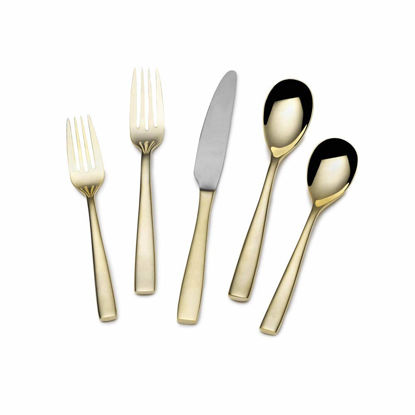 Picture of Mikasa Delano Gold Plated 20-Piece Stainless Steel Flatware Set, Service for 4