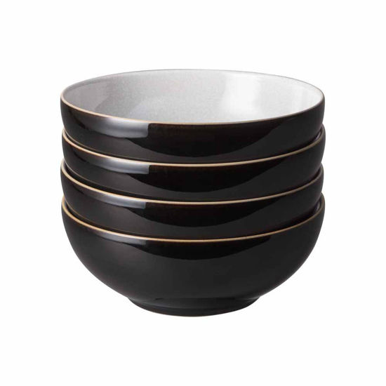 Picture of Denby Elements 4 Piece Cereal Bowl Set, Black