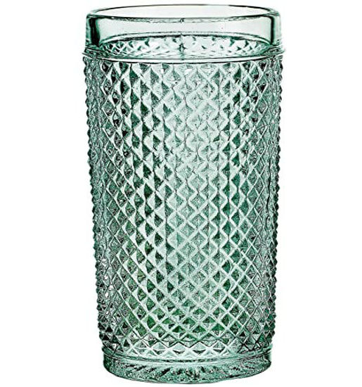 Picture of Vista Alegre Bicos Mint Green Beverage/Hiball/Tumbler Glass, Set of 4,