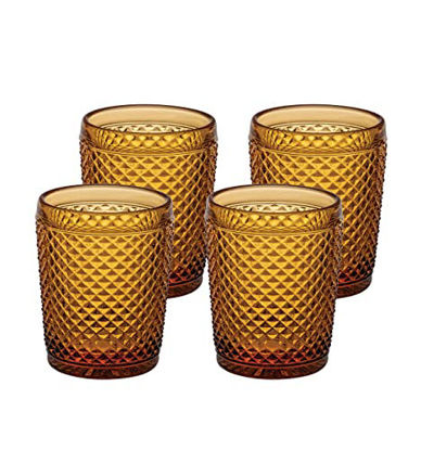 Picture of Vista Alegre Bicos Amber Tumber/Old Fashion Glass, Set of 4,