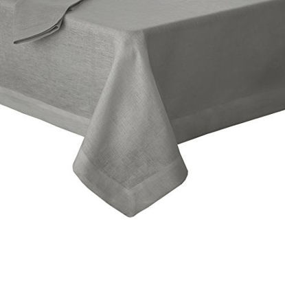 Picture of Villeroy and Boch La Classica Luxury Linen Fabric Tablecloth, 70"x70" Square, Dark Gray