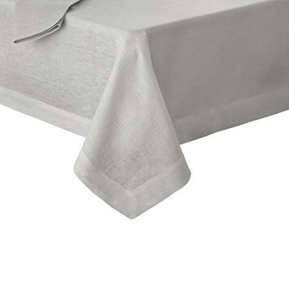 Picture of Villeroy and Boch La Classica Luxury Linen Fabric Tablecloth, 70" Square, Dove Gray