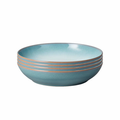 Picture of Denby 123049944 Azure Haze 4 Piece Pasta Bowl Set