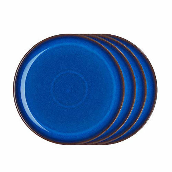 Picture of Denby Imperial Set of 4 Coupe Dinner Plate Set, One size, cobalt blue