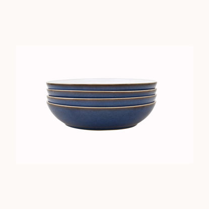 Picture of Denby Imperial Blue 4 Piece Pasta Bowl Set, Stone, 9.5 x 23 x 23 cm