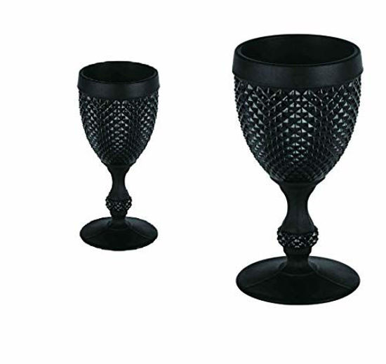 Picture of Vista Alegre Bicos Frosted Black Goblet 2 Pieces Set Boxed