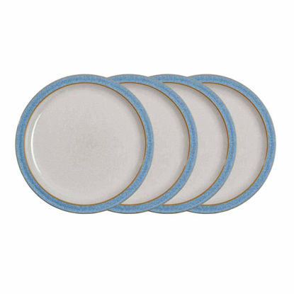 Picture of Denby 381048905 Elements 4 Piece Dinner Plate Set, Blue