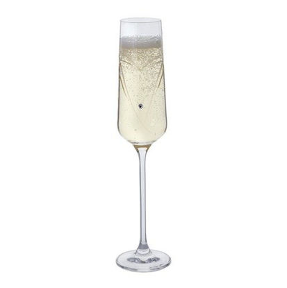 Picture of Personalised Dartington Romance Glitz Pair of Champagne Flutes Glasses - Add Your Own Message