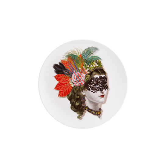 Picture of Vista Alegre Christian Lacroix Love Who You Want Dessert Plate Mamzelle Scarlet