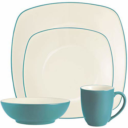 Picture of Noritake Colorwave Turquoise 4-Piece Place Setting, Square Shape