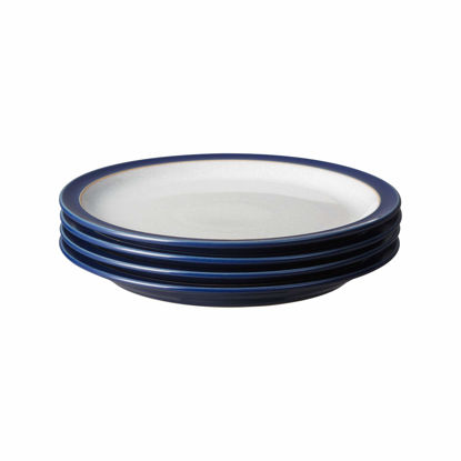 Picture of Denby 405048904 Elements Dark Blue 4 Piece Medium Plate Set