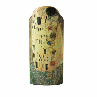 Picture of John Beswick 23 x 10 cm Klimt The Kiss Silhouette d'art Vase, Multi-Colour