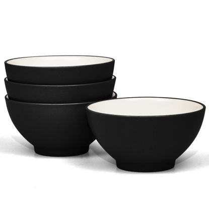 Picture of Noritake Colorwave Graphite Bowl, Rice, 5 3/4", 20 oz, Set of 4 in Black/Graphite