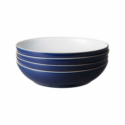 Picture of Denby 405048944 Elements Dark Blue 4 Piece Pasta Bowl Set