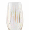 Picture of Mikasa 5140630 Cheers Etched Crystal Champagne Flute Glasses, Gold, 210 ml