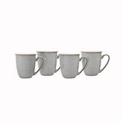 Picture of Denby 380048918 Elements 4 Piece Coffee/Beaker Mug Set, Grey