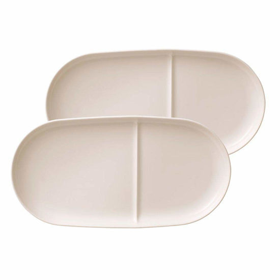 Picture of Soup Passion Soup/ Sandwich Tray Set of 2 by Villeroy & Boch - Premium Porcelain - Made in Germany - Dishwasher and Microwave Safe - 13 x.25 Inches