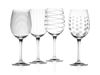 Picture of Mikasa Set of 4 Cheers Crystal White Wine Glasses, Silver