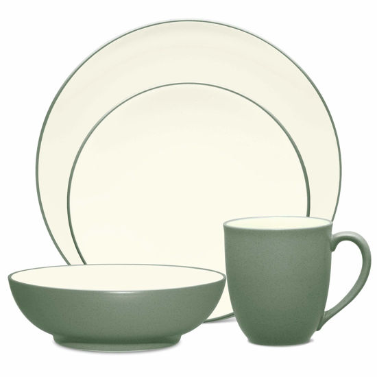 Picture of Noritake Colorwave Green 4-Piece Coupe Place Dinnerware Setting in Green