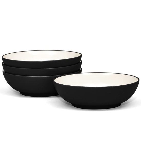 Picture of Noritake Colorwave Graphite Bowl, Soup/Cereal, 7", 22 oz, Set of 4 in Black/Graphite