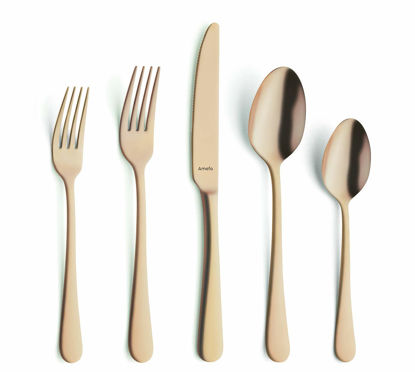 Picture of Amefa Austin 20pc Flatware Set, 18/0 Stainless Steel Gold