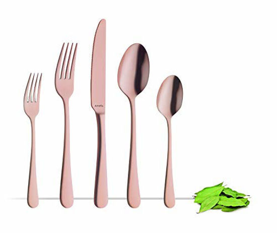 Picture of Amefa Austin 20pc Flatware Set, 18/0 Stainless Steel Copper