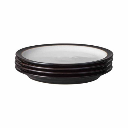 Picture of Denby 406048904 Elements 4 Piece Medium Plate Set, Black,22*22*2.5 centimeters