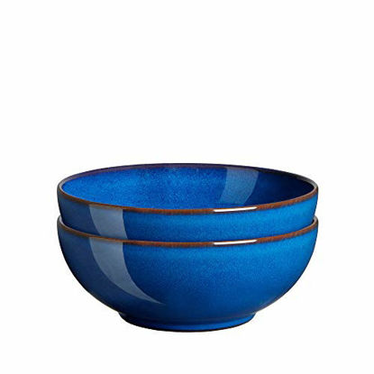 Picture of Denby 1048827 Imperial Blue 2 Piece Coupe Cereal Bowl Set