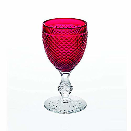 Picture of Vista Alegre Bicos Bicolor All Purpose Goblet with Red Top,