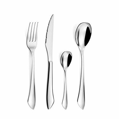 Picture of Amefa Instinct 645600AF01C40 24-Piece Cutlery Set for 6 People, Stainless Steel, Glossy Finish, 13.7 x 7 x 26.5 cm, Stainless Steel, Finition Brillante, 13,7 x 7 x 26,5 cm