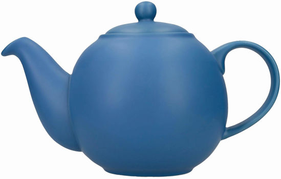 Picture of London Pottery Globe Large Teapot with Strainer in Gift Box, Ceramic, Nordic Blue, 6 Cup (1.2 Litre)