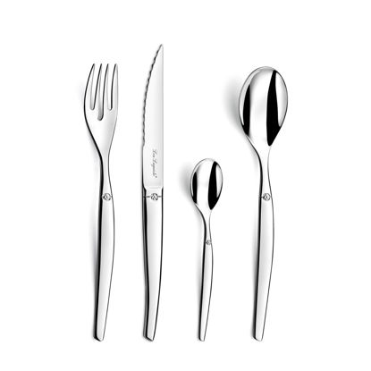 Picture of Amefa Lou Laguiole Jet 24pc flatware Set Mirror