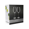 Picture of BarCraft Ribbed Wine Glasses, Set of 2 Large Patterned Glasses in Gift Box, 450ml