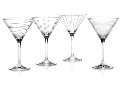 Picture of Mikasa, Silver Set of 4 Cheers Crystal Martini Cocktail Glasses, Model:5159319