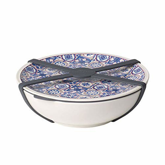 Picture of Villeroy & Boch to Go Indigo Dish Large Dishes Made of Porcelain, Green, 800 ml, Blue, 21 x 21 x 7.1 cm