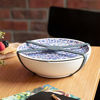 Picture of Villeroy & Boch to Go Indigo Dish Large Dishes Made of Porcelain, Green, 800 ml, Blue, 21 x 21 x 7.1 cm