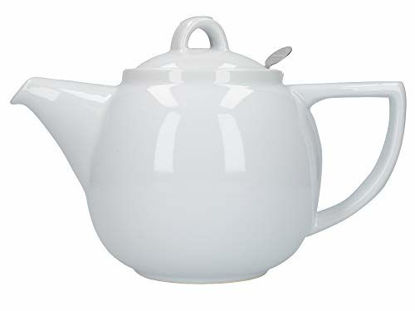 Picture of London Pottery Geo Filter Infuser Teapot, 4-Cup (1.1 Litre), White