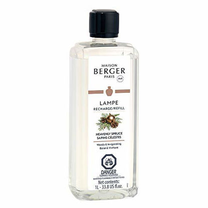 Picture of Heavenly Spruce | Lampe Berger Fragrance Refill for Home Fragrance Oil Diffuser | Purifying and perfuming Your Home | 33.8 Fluid Ounces - 1 Liter | Made in France