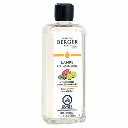 Picture of Citrus Breeze Lampe Berger Fragrance Refill for Home Fragrance Oil Diffuser - 33.8 Fluid Ounces - 1 Liter