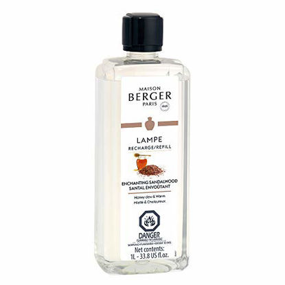 Picture of Enchanting Sandalwood | Lampe Berger Fragrance Refill for Home Fragrance Oil Diffuser | Purifying and perfuming Your Home | 33.8 Fluid Ounces - 1 Liter | Made in France