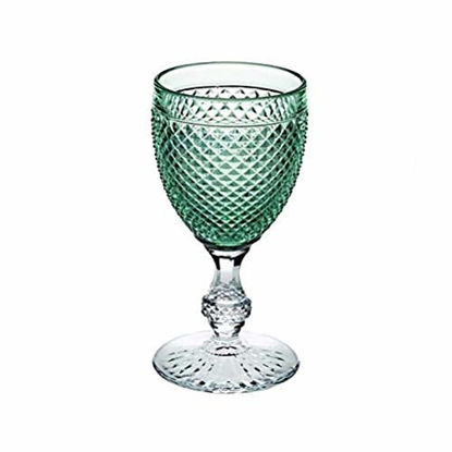 Picture of Vista Alegre Bicos Bicolor All Purpose Goblet with Mint Green Top,